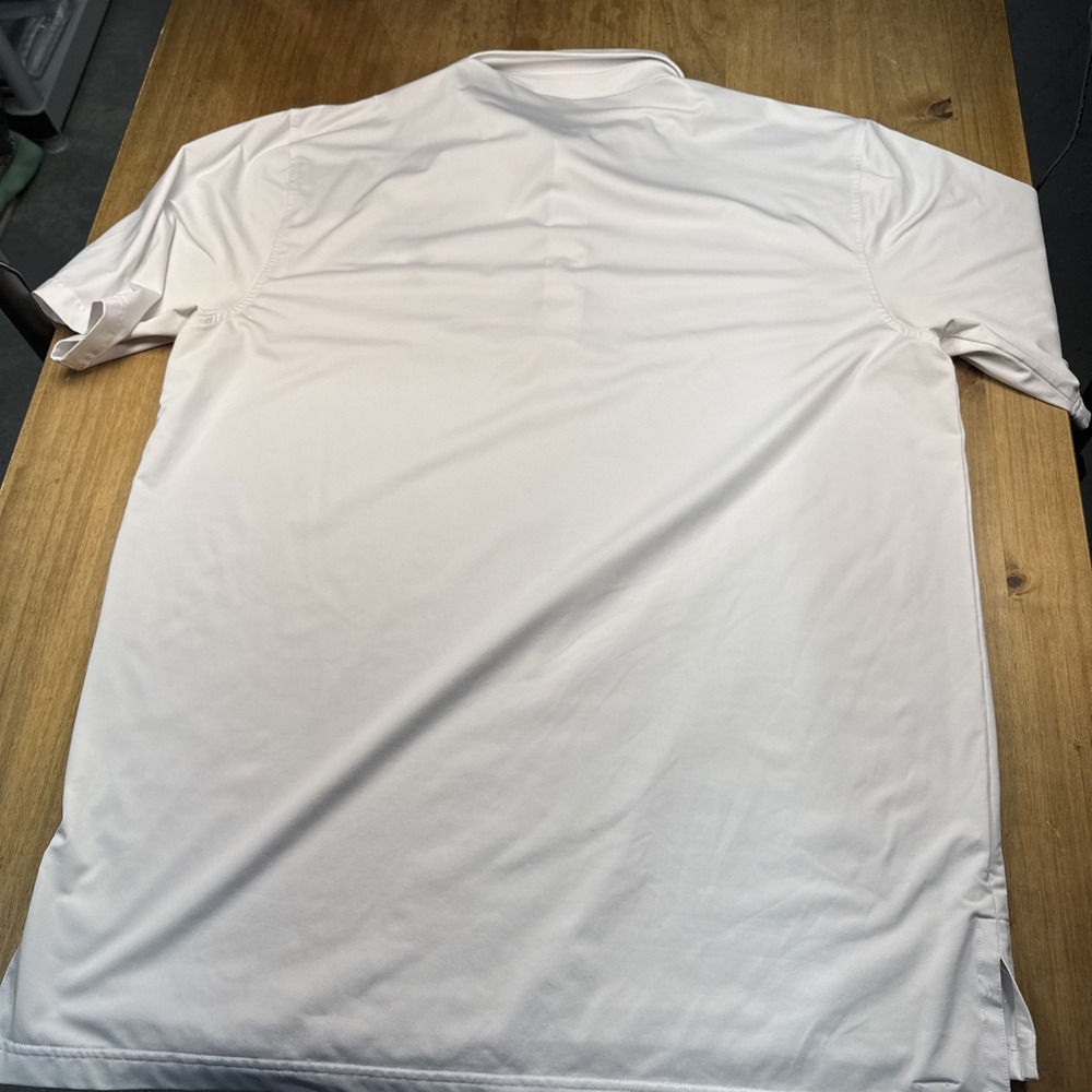 Turtleson Short Sleeve Golf Polo Shirt Mens XL Solid White Logo Casual - Picture 8 of 8